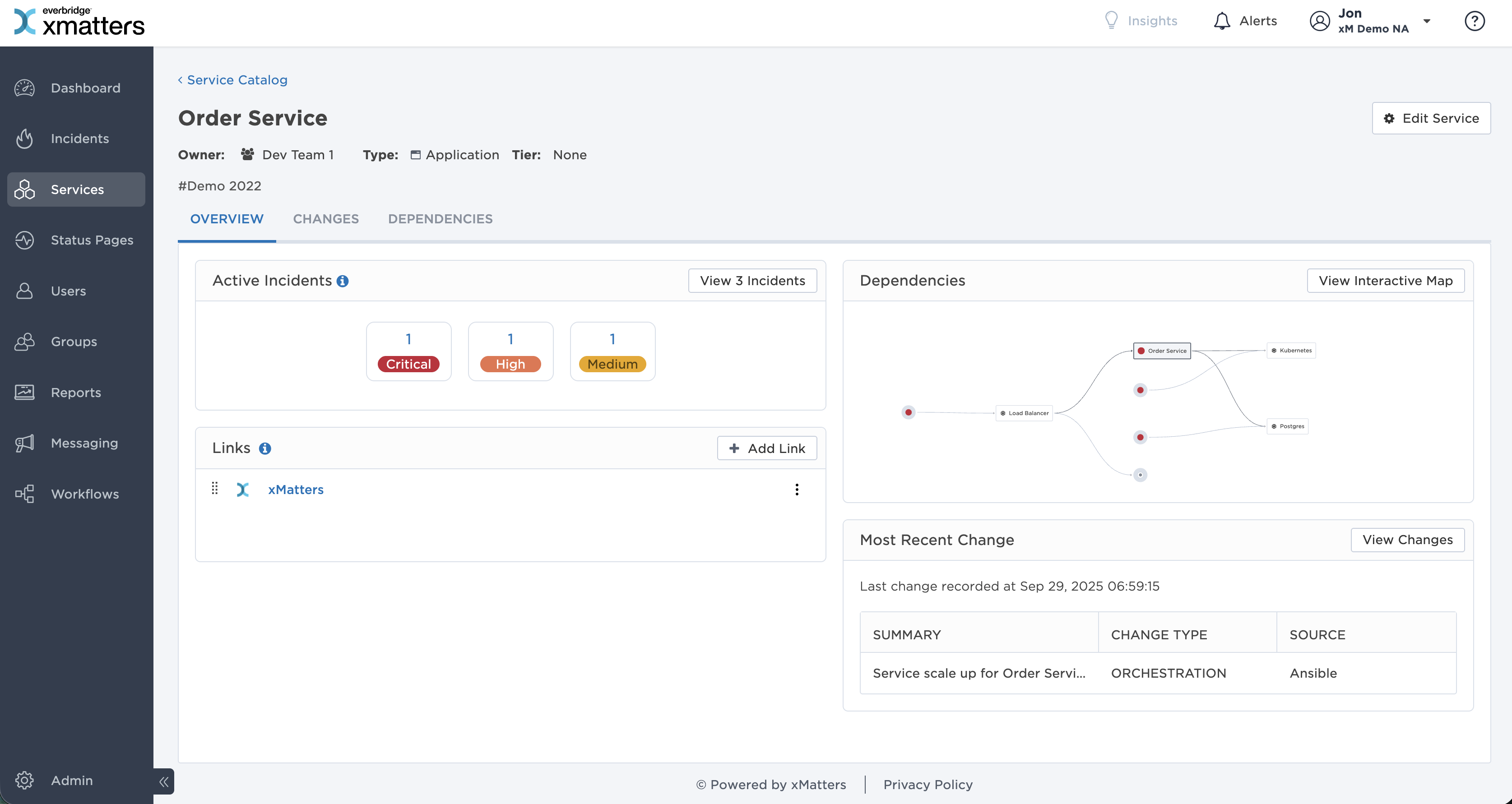 Service Dependencies 